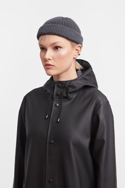 Stutterheim mujer impermeable largo estocolmo N80T51 ropa negro