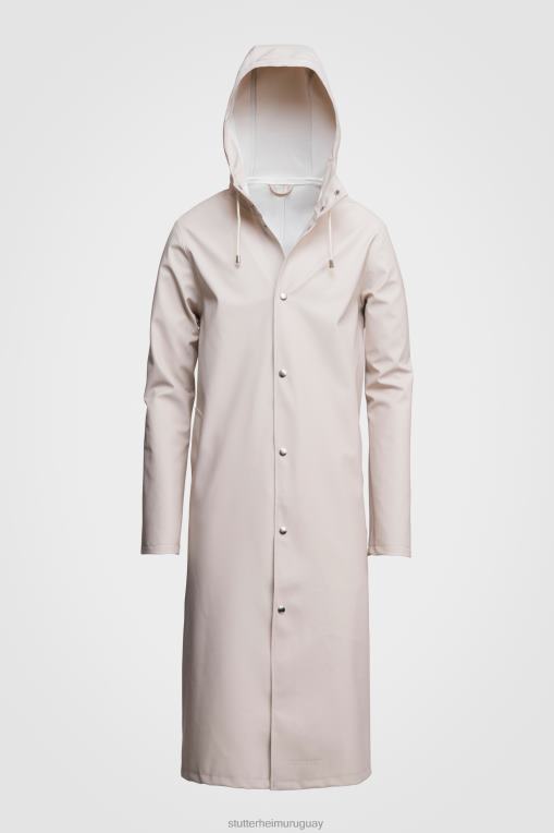 Stutterheim mujer impermeable largo estocolmo N80T52 ropa arena clara