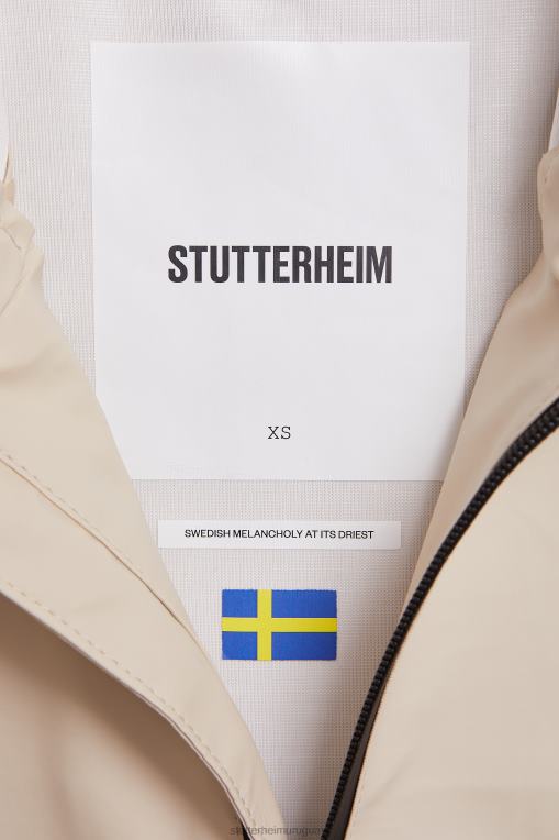 Stutterheim mujer impermeable ligero con cremallera Stockholm N80T14 ropa ostra