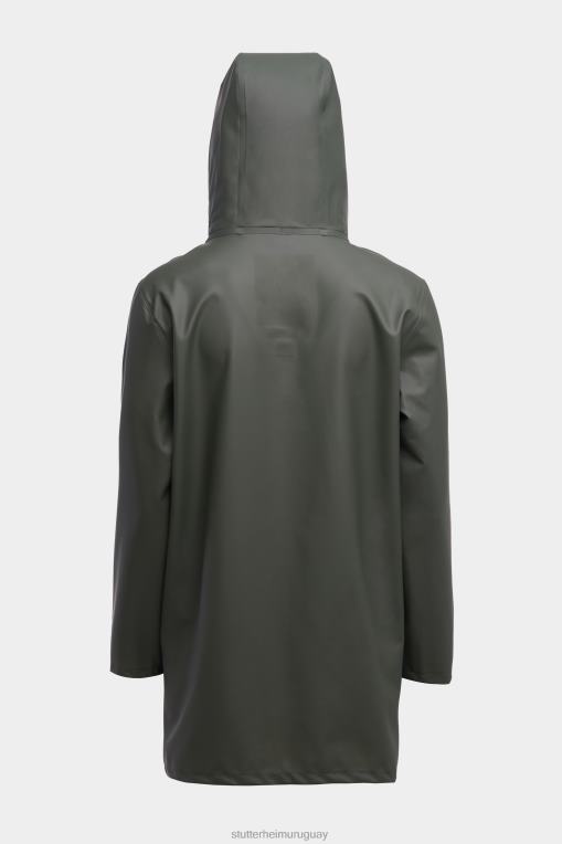 Stutterheim mujer impermeable ligero con cremallera Stockholm N80T15 ropa verde