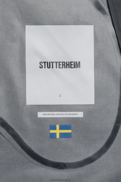 Stutterheim mujer impermeable ligero estocolmo N80T57 ropa carbón