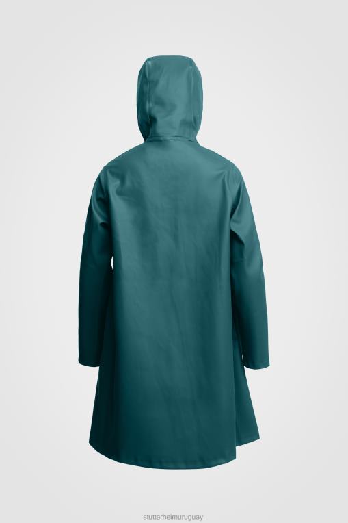 Stutterheim mujer impermeable mosesbacke N80T201 ropa azul petróleo