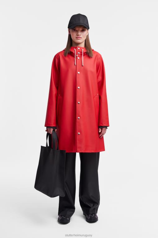 Stutterheim mujer impermeable mosesbacke N80T25 ropa rojo