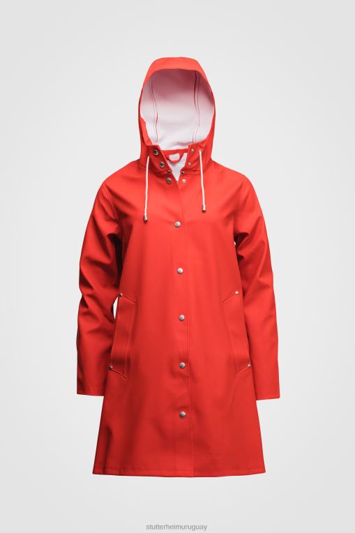 Stutterheim mujer impermeable mosesbacke N80T25 ropa rojo