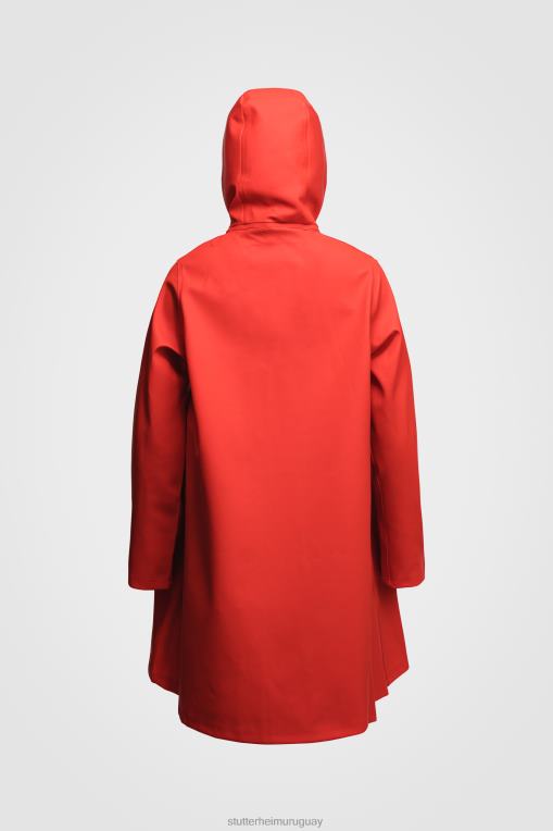 Stutterheim mujer impermeable mosesbacke N80T25 ropa rojo