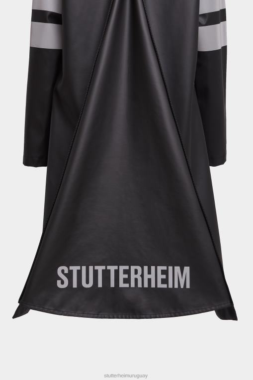 Stutterheim mujer impermeable para bicicleta norrbro N80T17 ropa negro