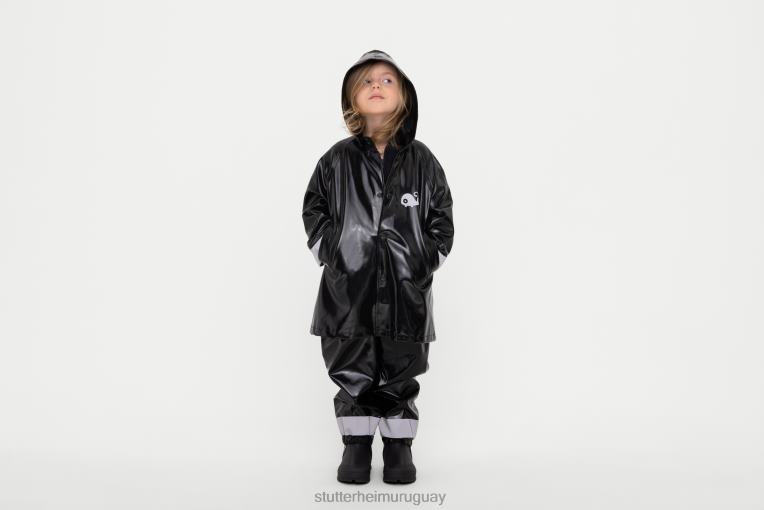 Stutterheim niños impermeable para niños mosebacke mini opal N80T339 ropa negro