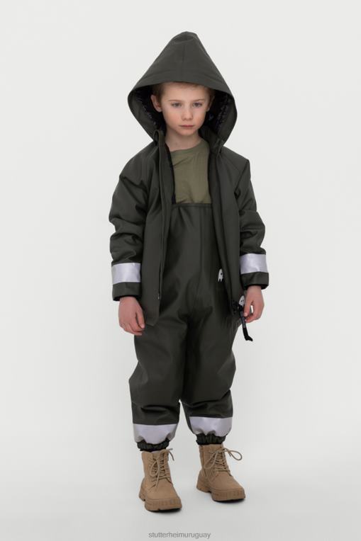 Stutterheim niños mini impermeable de invierno para niños N80T428 ropa verde